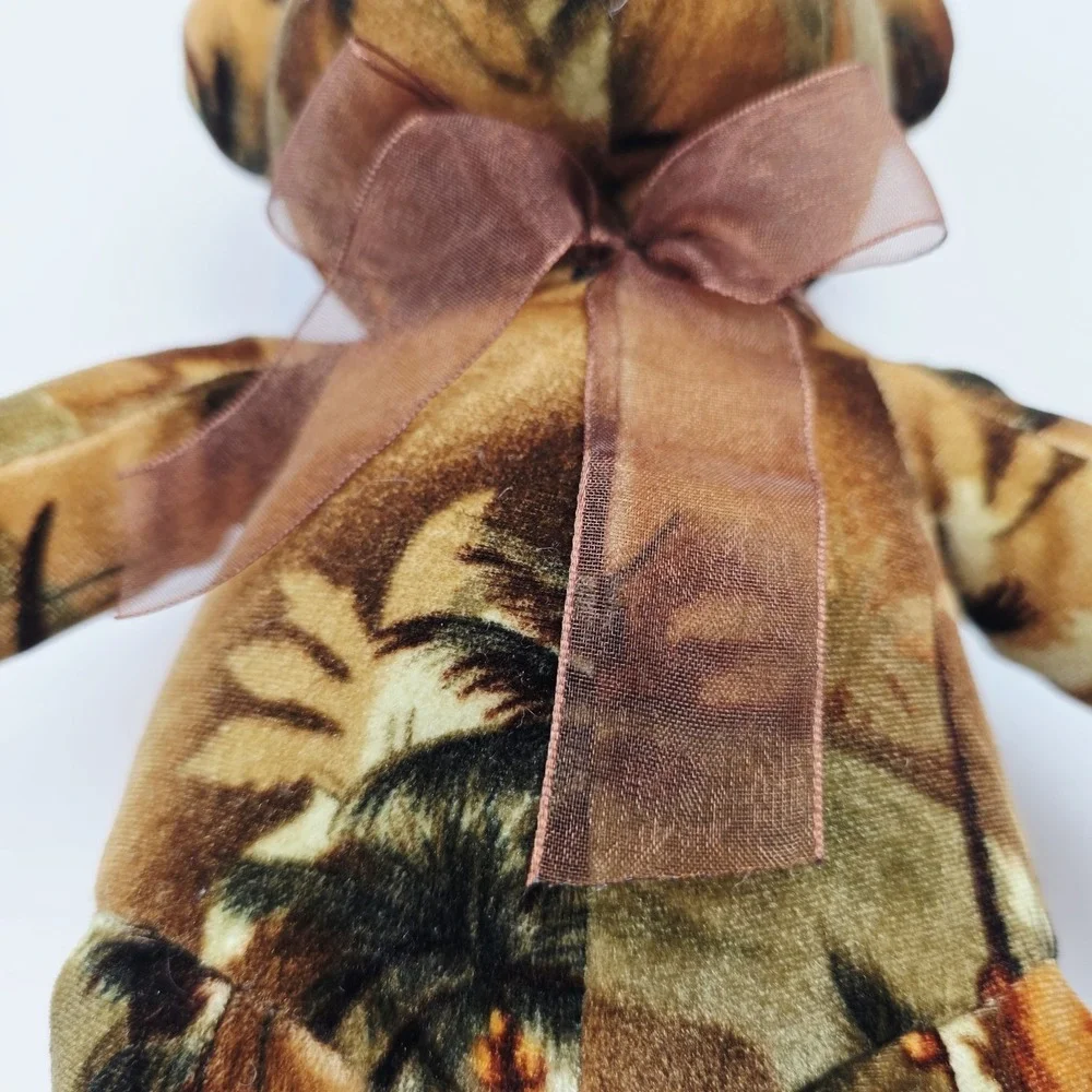 Bestever Tropical Print Teddy Bear Velvet Stuffed Plush 12